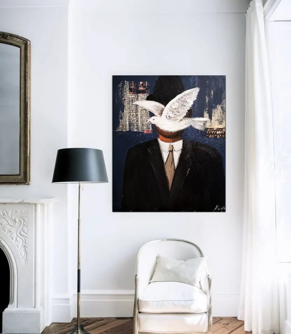 man with a bird