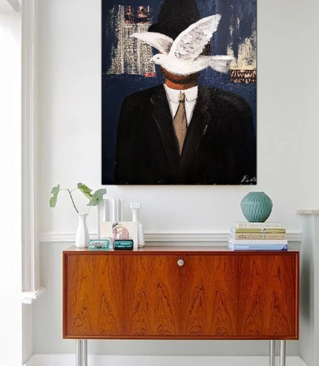 man with a bird