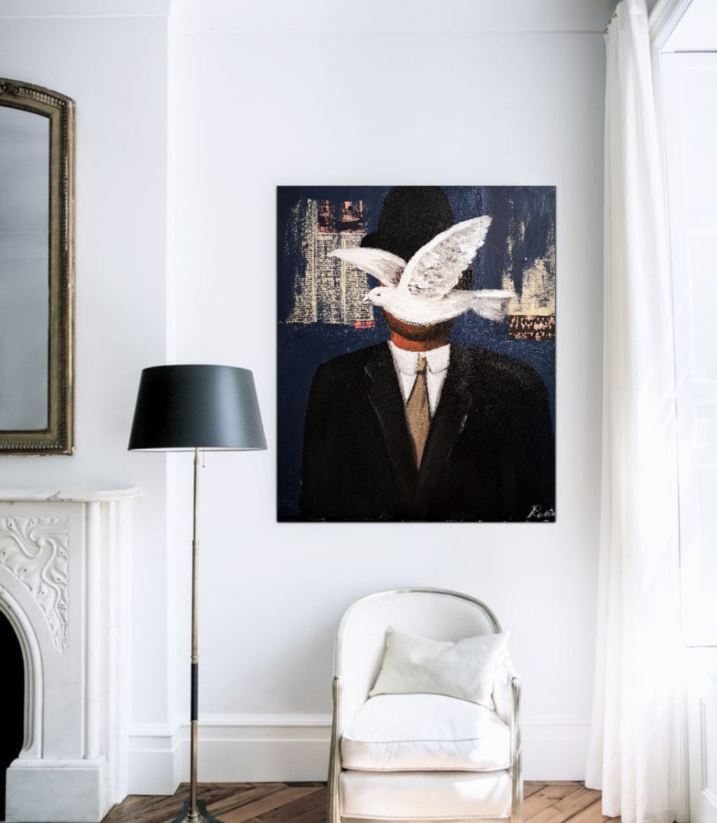 man with a bird
