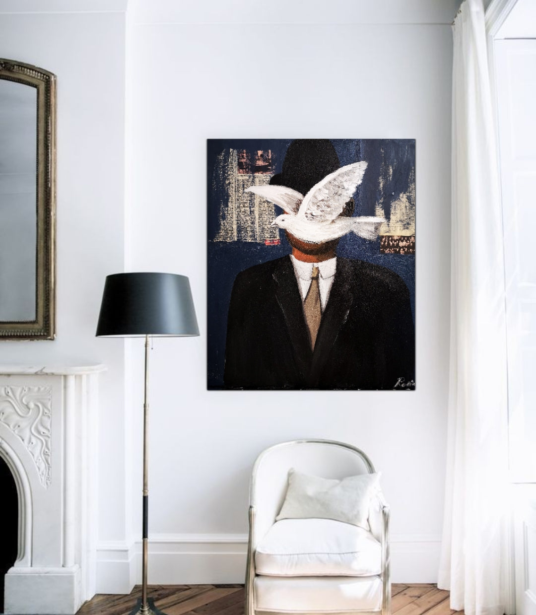 man with a bird