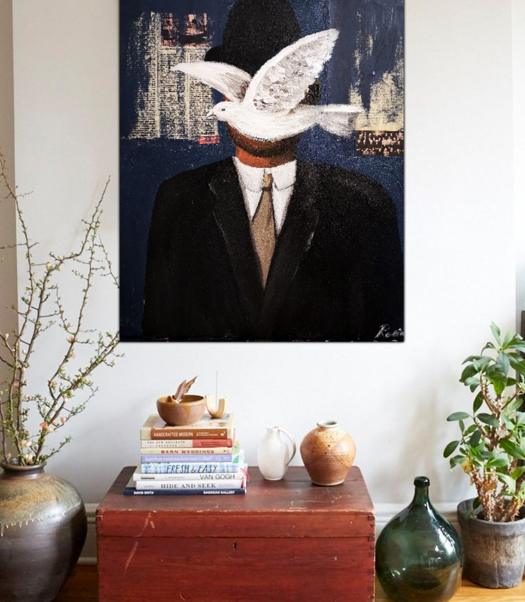 man with a bird